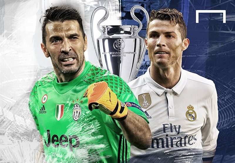 Buffon và Ronaldo trong trận đấu
