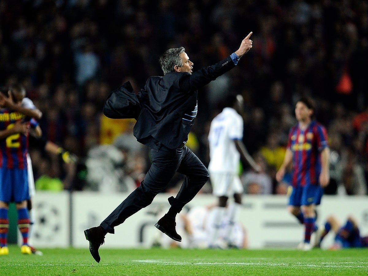 Mourinho và các cầu thủ Inter Milan trong những ngày huy hoàng
