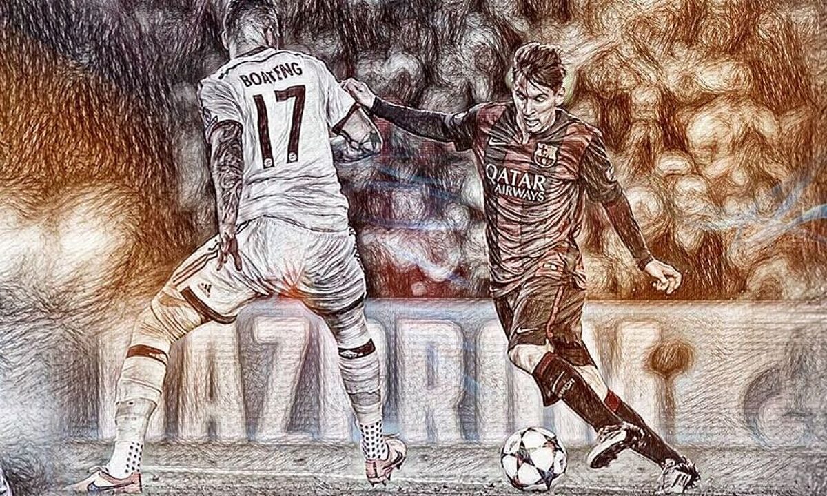 Pha rê bóng kinh điển của Messi qua trung vệ Jerome Boateng ở Champions League 2015.